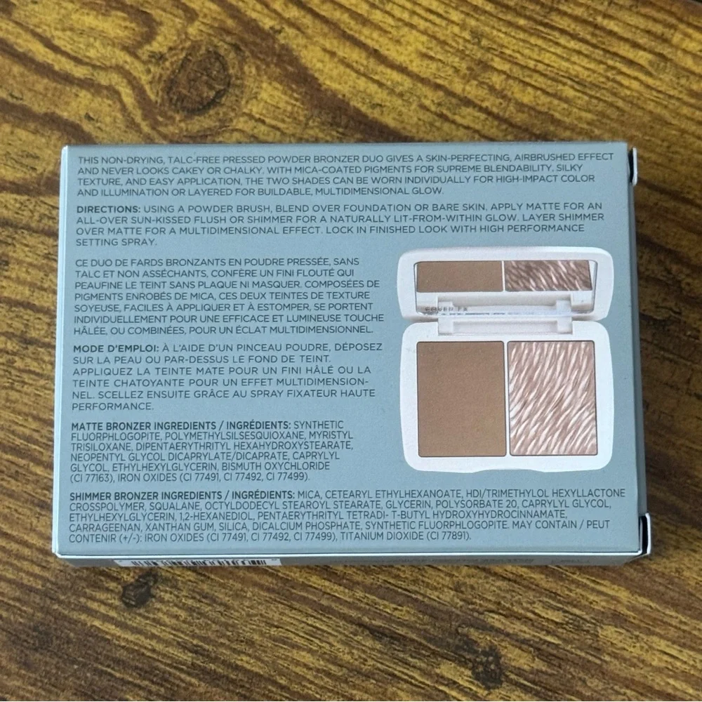 COVER FX Monochromatic Bronzer Duo Matte + Shimmer 0.51 OZ NIB Sun-kissed Bronze